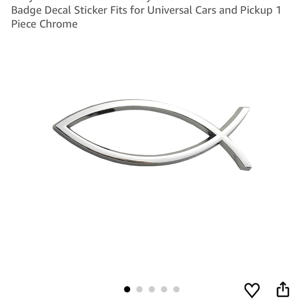 Chrome Fish Car Emblem